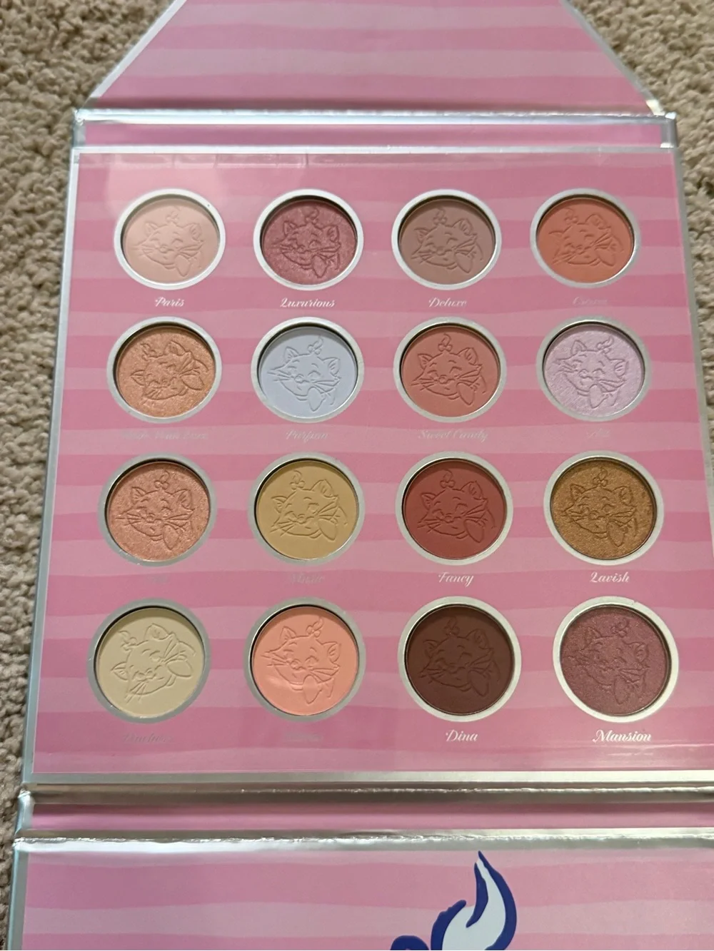 Disney The Aristocats Marie eyeshadow palette by Taste Beauty 16 shades